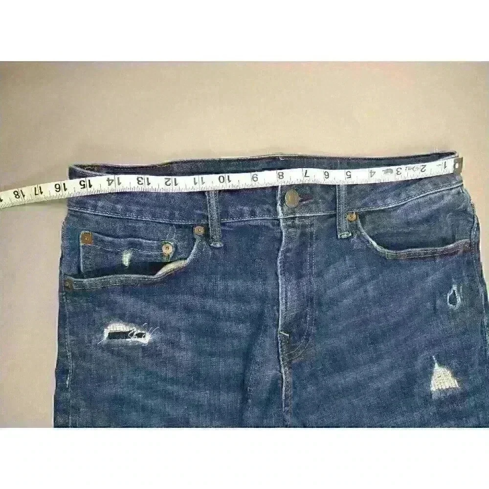American Eagle Jeans Mens 30x34 Slim Next Level Airflex Distress Medium‎ Wash
